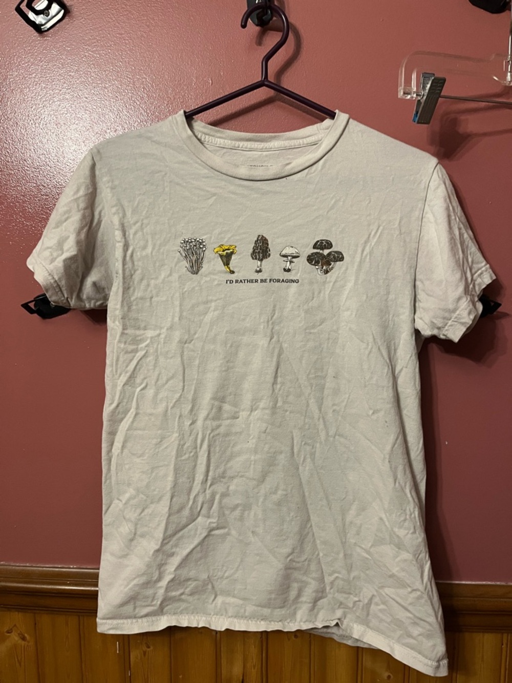 I'd Rather Be Foraging Graphic Tee - Cream Men's Shirt